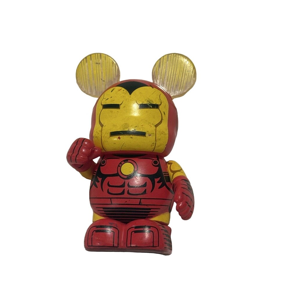 Disney Vinylmation Iron Man Marvel 3" Red Yellow Mickey Mouse Ears Figure